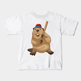 Beaver Baseball bat Baseball Kids T-Shirt